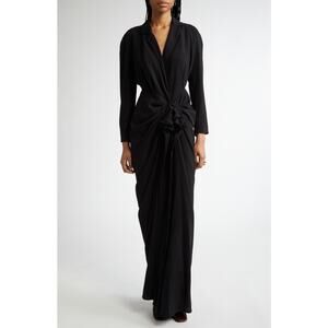 Dries Van Noten Donati Long Sleeve Wool Dress